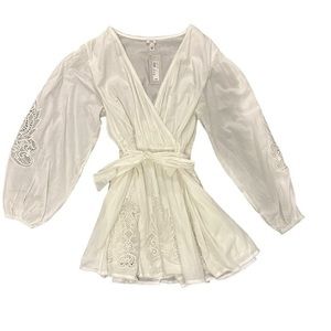 River Island White Long Sleeve Dress